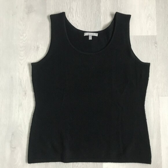 NEIMAN MARCUS WOMENS SWEATER 100% CASHMERE BLACK PULLOVER LARGE - Picture 2 of 8